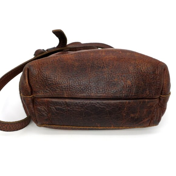 Portland Leather Goods Rustic Brown Mini Tote Satchel Convertible Crossbody Bag - Picture 4 of 6